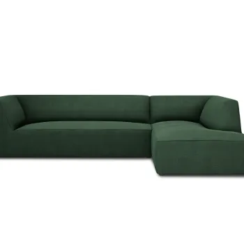 Coltar stanga 4 locuri, Ruby, Micadoni Home, BL, 273x180x69 cm, poliester, verde imagine