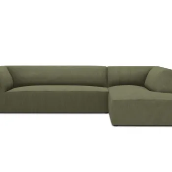Coltar stanga 4 locuri, Ruby, Micadoni Home, BL, 273x180x69 cm, velur, verde imagine