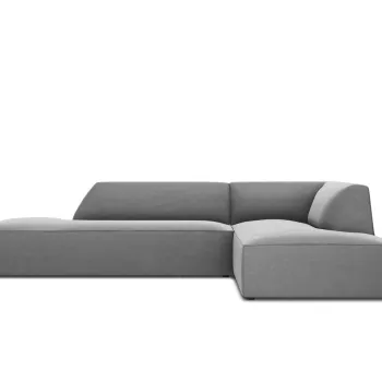 Coltar stanga 4 locuri, Ruby, Micadoni Home, BL, fara cotiera, 273x180x69 cm, catifea, gri imagine