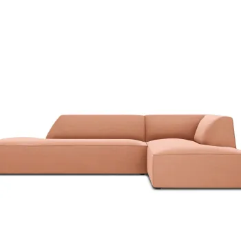 Coltar stanga 4 locuri, Ruby, Micadoni Home, BL, fara cotiera, 273x180x69 cm, catifea, roz imagine