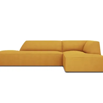 Coltar stanga 4 locuri, Ruby, Micadoni Home, BL, fara cotiera, 273x180x69 cm, poliester, galben imagine