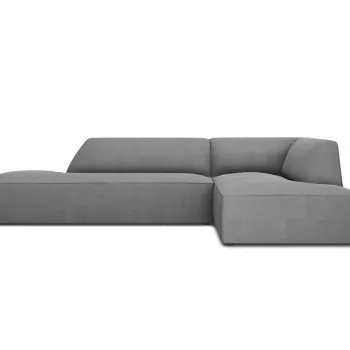 Coltar stanga 4 locuri, Ruby, Micadoni Home, BL, fara cotiera, 273x180x69 cm, poliester, gri imagine