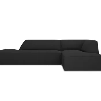 Coltar stanga 4 locuri, Ruby, Micadoni Home, BL, fara cotiera, 273x180x69 cm, poliester, negru imagine