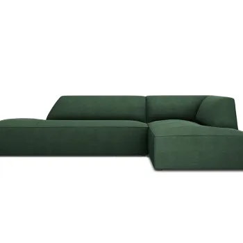Coltar stanga 4 locuri, Ruby, Micadoni Home, BL, fara cotiera, 273x180x69 cm, poliester, verde imagine