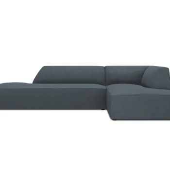 Coltar stanga 4 locuri, Ruby, Micadoni Home, BL, fara cotiera, 273x180x69 cm, velur, albastru imagine