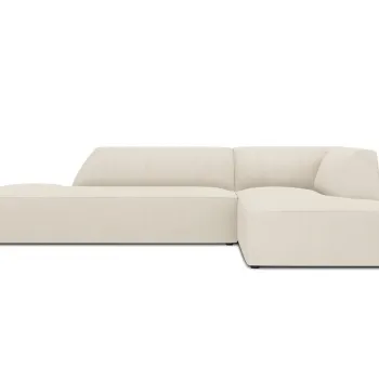 Coltar stanga 4 locuri, Ruby, Micadoni Home, BL, fara cotiera, 273x180x69 cm, velur, bej deschis imagine