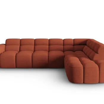 Coltar stanga 5 locuri, Lisa-193, Micadoni Home, 293x234x77 cm, tesatura structurata, corai imagine