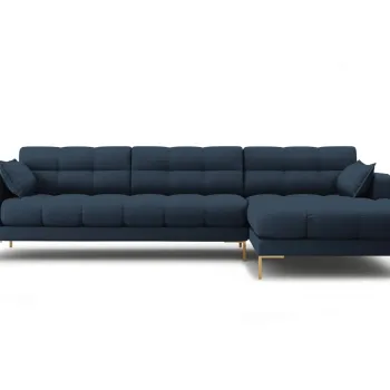 Coltar stanga 5 locuri, Mamaia, Micadoni Home, GL, 293x185x75 cm, tesatura tip twill, albastru imagine