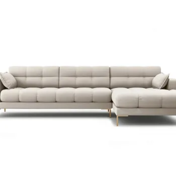 Coltar stanga 5 locuri, Mamaia, Micadoni Home, GL, 293x185x75 cm, tesatura tip twill, bej imagine