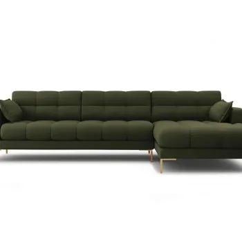 Coltar stanga 5 locuri, Mamaia, Micadoni Home, GL, 293x185x75 cm, tesatura tip twill, verde imagine