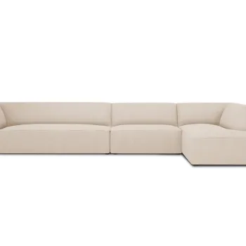 Coltar stanga 5 locuri, Ruby, Micadoni Home, BL, 366x180x69 cm, poliester, bej imagine