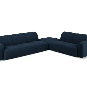 Coltar stanga 6 locuri, Molino-101, Micadoni Home, 315x250x72 cm, tesatura boucle, albastru inchis imagine