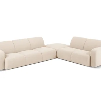 Coltar stanga 6 locuri, Molino-101, Micadoni Home, 315x250x72 cm, tesatura boucle, bej imagine