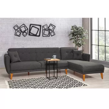 Coltar, Unique Design, 867UNQ1407, Lemn de carpen, Antracit imagine