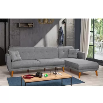 Coltar, Unique Design, 867UNQ1410, Lemn de carpen, Gri inchis imagine