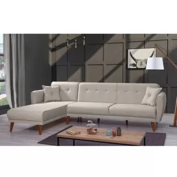 Coltar, Unique Design, 867UNQ1411, Lemn de carpen, Crem imagine