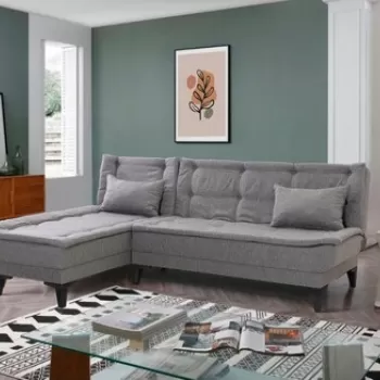 Coltar, Unique Design, 867UNQ1911, Lemn de carpen, Gri imagine