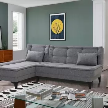 Coltar, Unique Design, 867UNQ1912, Lemn de carpen, Gri inchis imagine