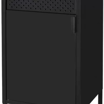 Comoda cu 1 usa Industrial, Vasagle, 42.5 x 40 x 76 cm, PAL/otel, negru imagine