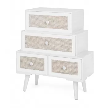 Comoda cu 2 sertare si 2 usi, Montiel, Bizzotto, 60x30.5x70.5 cm, lemn de pin imagine