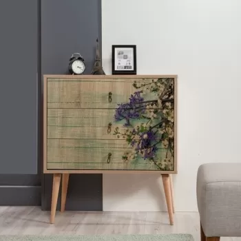 Comoda cu 3 sertare Trio 727, Vella, 80x40x90 cm, multicolor imagine