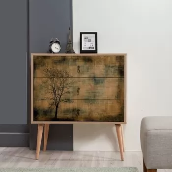 Comoda cu 3 sertare Trio 729, Vella, 80x40x90 cm, multicolor imagine