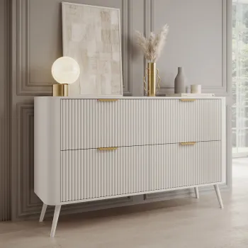 Comoda ELTAP, Chavelle, 150x40x90 cm, PAL/MDF, alb imagine