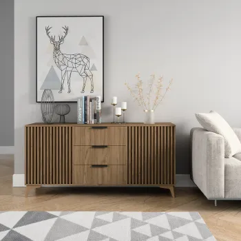 Comoda ELTAP, Entsian, 150x40x72 cm, PAL/ABS, stejar imagine