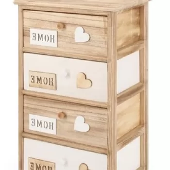 Comoda Emotions, Bizzotto, 40 x 29 x 73 cm, lemn de paulownia imagine