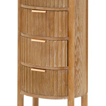 Comoda Goteborg, Mauro Ferretti, 38x33.5x82 cm, lemn de brad/MDF/fier, maro imagine