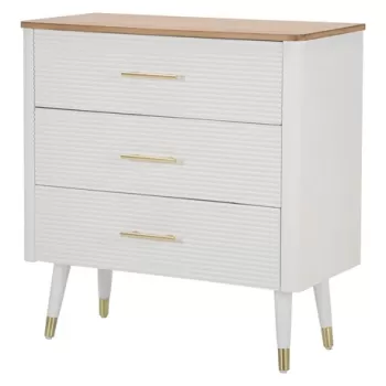 Comoda, Matera, Mauro Ferretti, 78 x 37 x 80 cm, lemn frasin/lemn pin/MDF/fier, alb/maro imagine