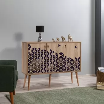 Comoda Mega 123, Vella, 120x36x94 cm, multicolor imagine