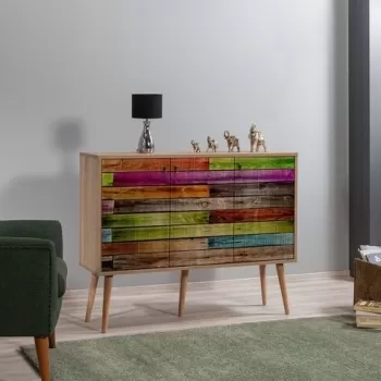 Comoda Mega 726, Vella, 120x36x94 cm, multicolor imagine