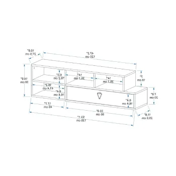 Comoda TV, Arnetti, Duru, PAL, Nuc deschis / Antracit imagine