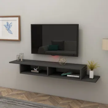 Comoda TV, Arnetti, Muson, 18.2x120x29.6 cm, PAL, Antracit imagine