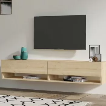 Comoda TV, Asse Home, Arges , 141x31x30 cm, Stejar safir imagine