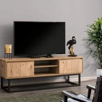 Comoda TV Belinda 140, Kalune Design, 140x40x50 cm, maro imagine