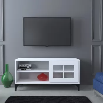 Comoda TV, Comforty, Revival 100Lk, 100x54x42 cm, Alb imagine