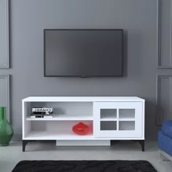 Comoda TV, Comforty, Revival 125Lk, 125x54x42 cm, Alb imagine