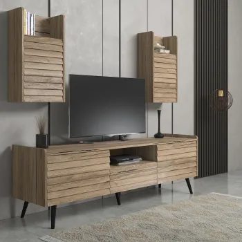 Comoda TV, Cordelia, FRN-7000-1, 180x55x40 cm, PAL, Maro imagine