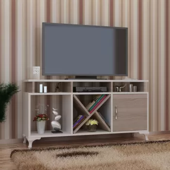 Comoda TV, Decorotika, Ay, 120x53.6x29.5 cm, Alb / Cordoba imagine