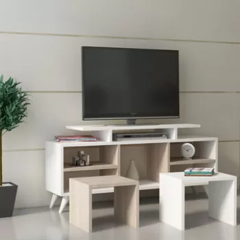 Comoda TV, Decorotika, Kutay, Alb / Cordoba imagine