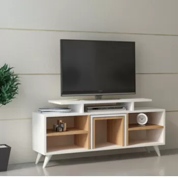 Comoda TV, Decorotika, Kutay, Alb / Teak imagine