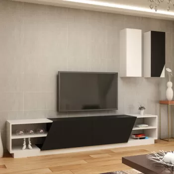 Comoda TV, Decorotika, Zebra, Alb negru imagine
