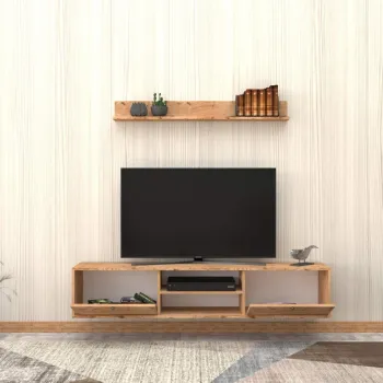 Comoda TV, Elegance, Zenith, 180x35x35 cm, PAL, Maro imagine