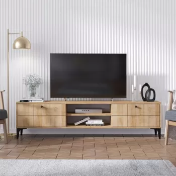 Comoda TV, Emerald, Hera, 180x55x31 cm, Stejar imagine