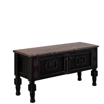 Comoda TV, Ephelia, Ada TV Mini, 100x45x30 cm, MDF , Negru imagine