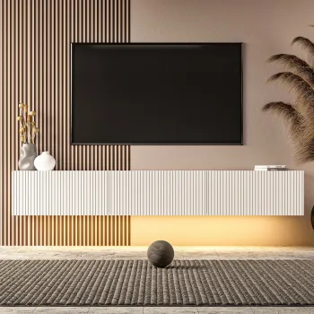 Comoda TV, Hanah Home, Ada, 180x28.6x31.4 cm, PAL, Alb imagine