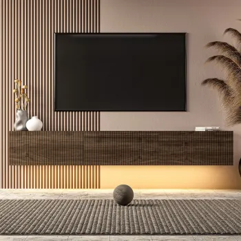 Comoda TV, Hanah Home, Ada, 180x28.6x31.4 cm, PAL, Maro imagine