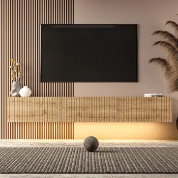 Comoda TV, Hanah Home, Ada, 180x28.6x31.4 cm, PAL, Maro imagine